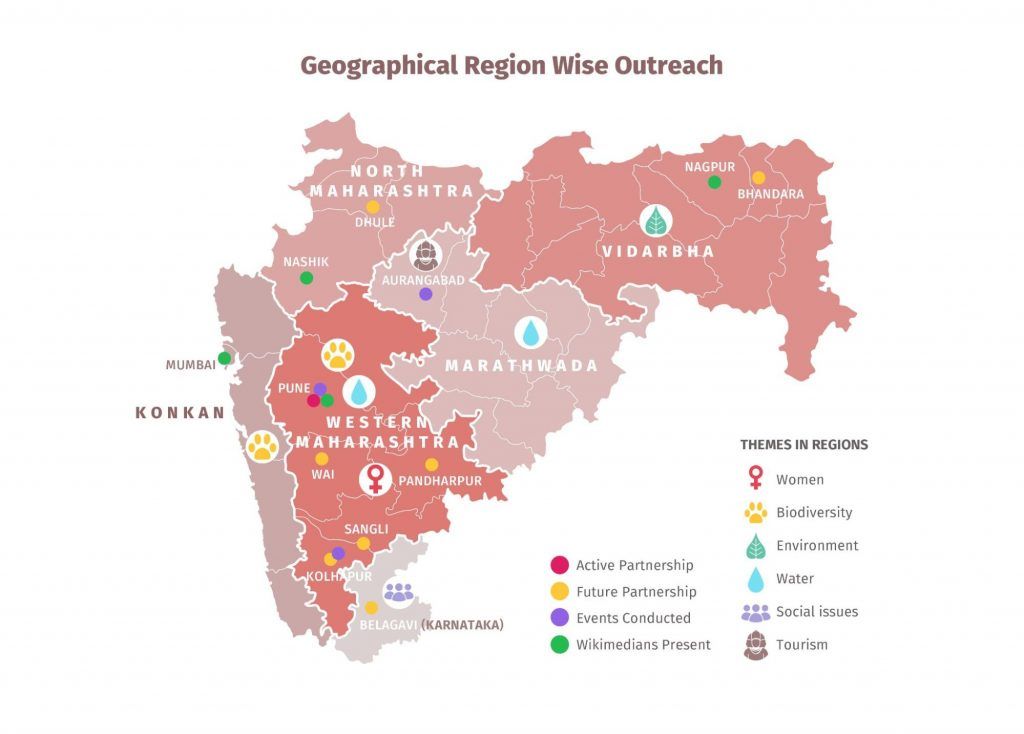 Infographic on Geographical Region Wise Outreach