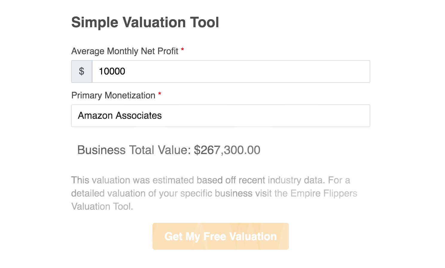 Business Valuation Tool
