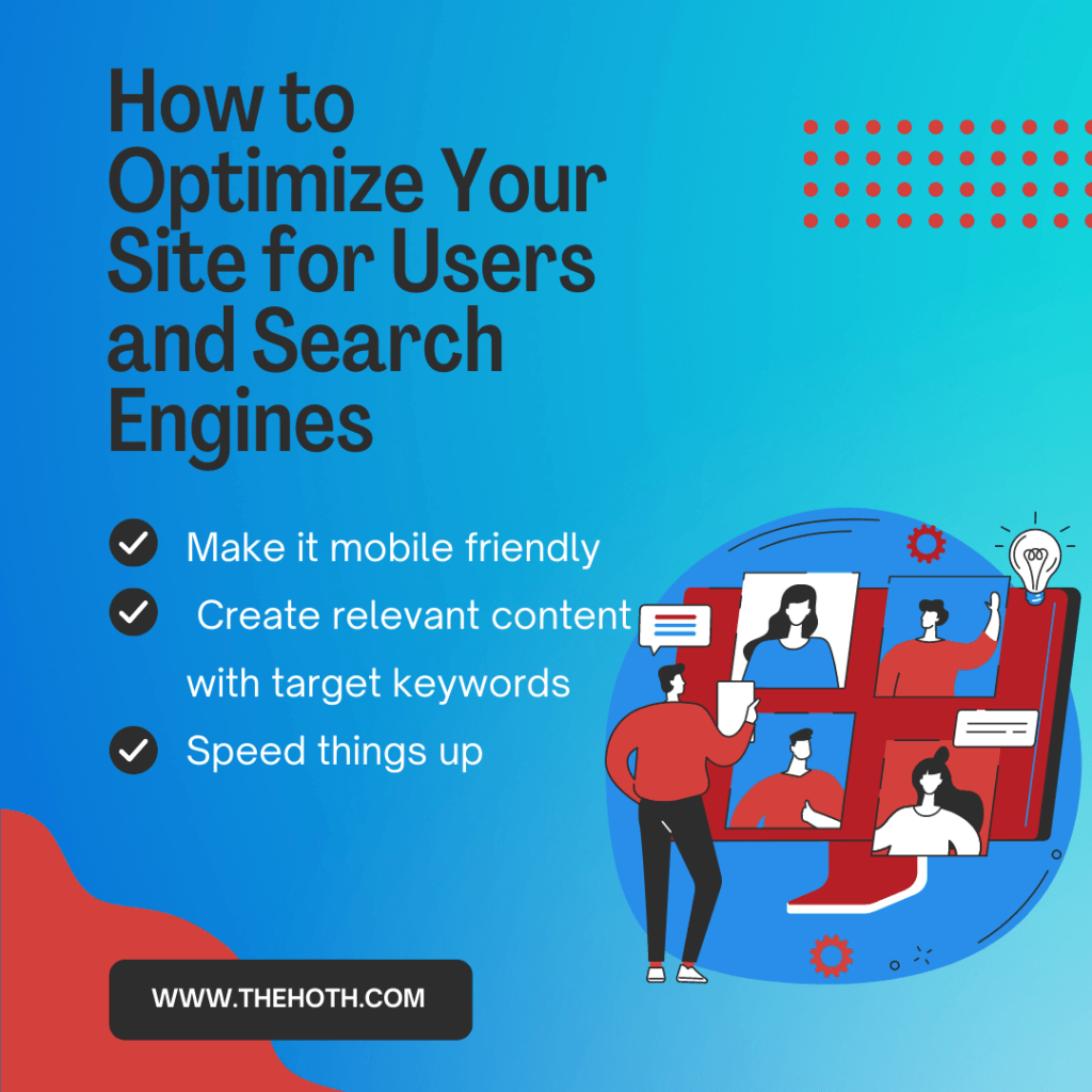 Infographic on How to optimize your site for users and search engines