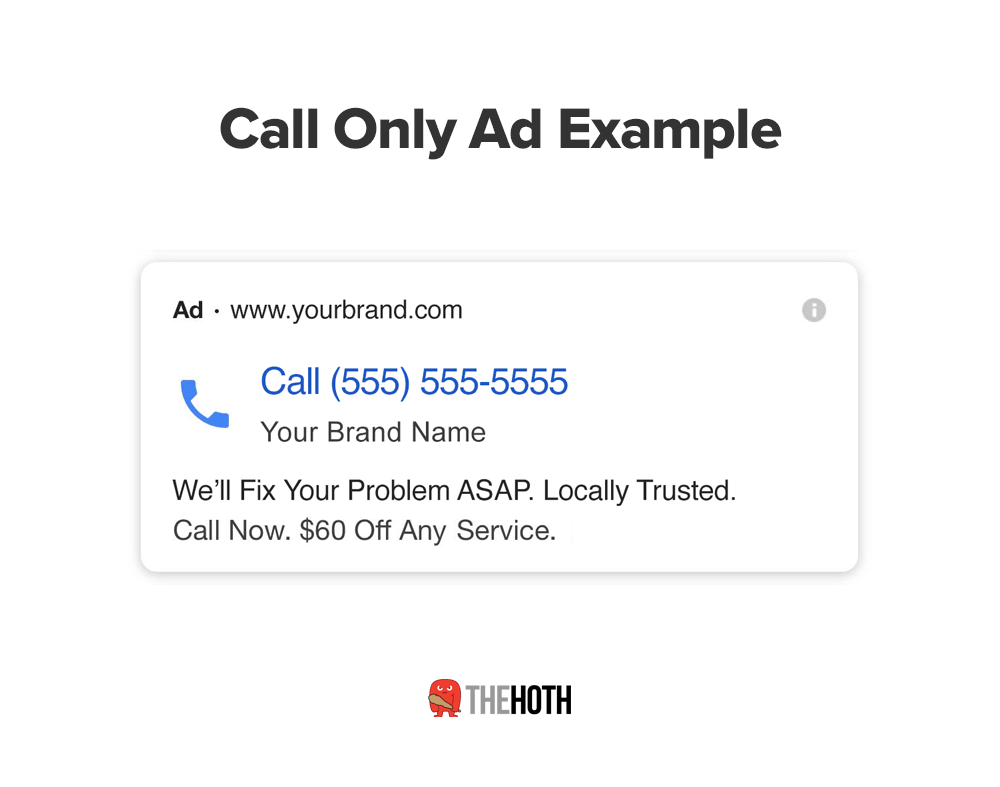 call only ad example