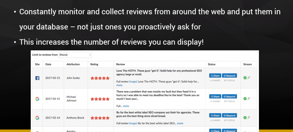 online reviews