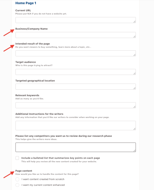 New Web Copy Order Inputs 