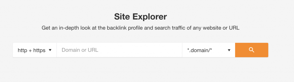 Image of SIte explorer ahrefs