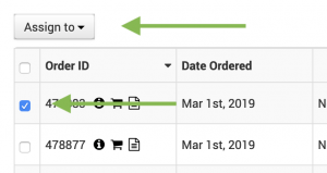 select and assign orders