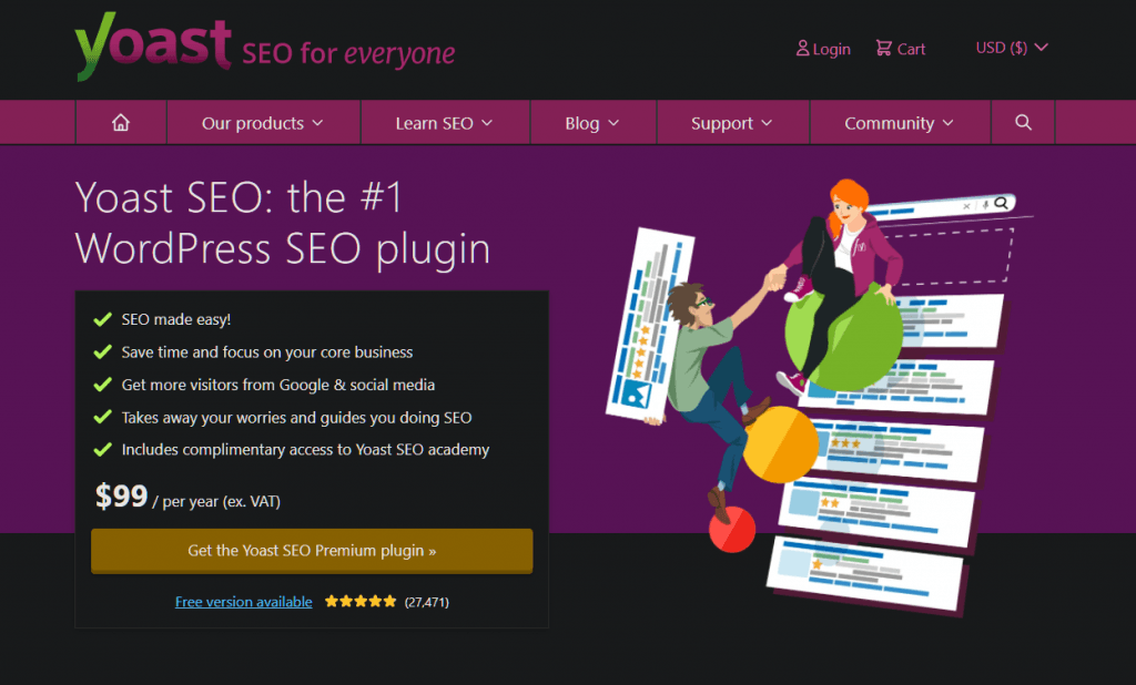 Image of YOAST SEO Webpage